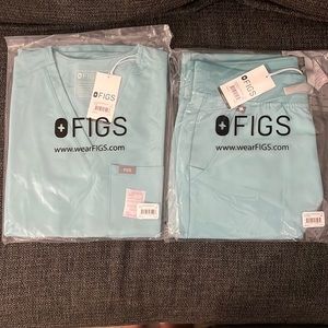 *New* Figs scrub set (S) Aquamarine Catarina + (SP) Aquamarine Regular Zamora